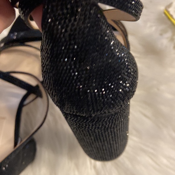 ANTONIO MELANI SANDALS SIZE 11 BNWOT LEATHER SOLE COLOR BLACK HEEL 4” STABLE - Picture 11 of 16